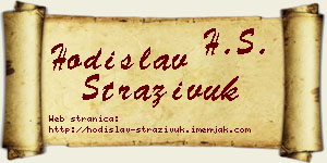 Hodislav Straživuk vizit kartica